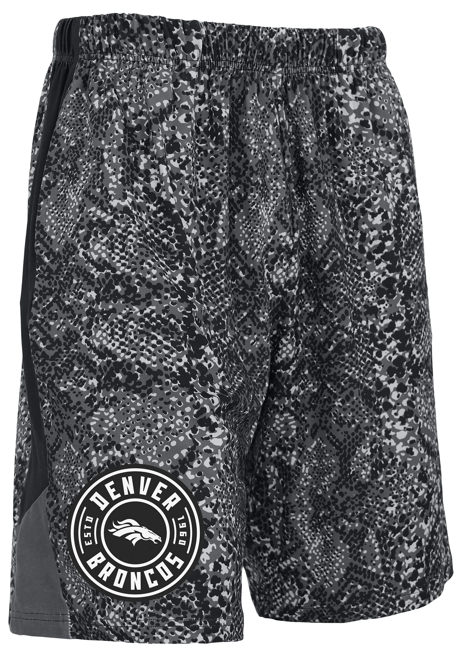 Zubaz NFL Men's 9in Tonal Post Football Shorts, Denver Broncos