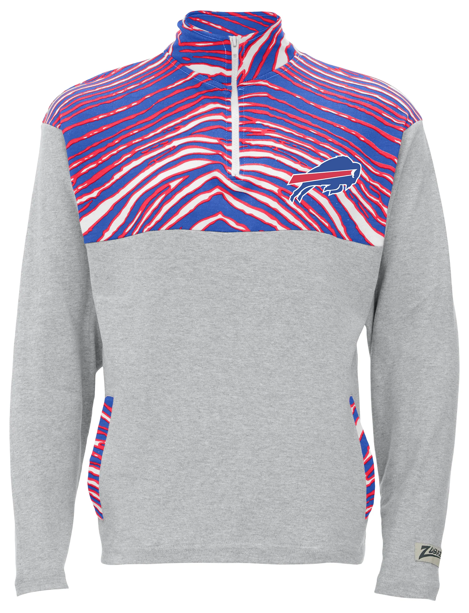 Zubaz NFL Quarter Zip with 3 Color Zebra Yoke and Collar, BUFFALO BILLS - Image 4