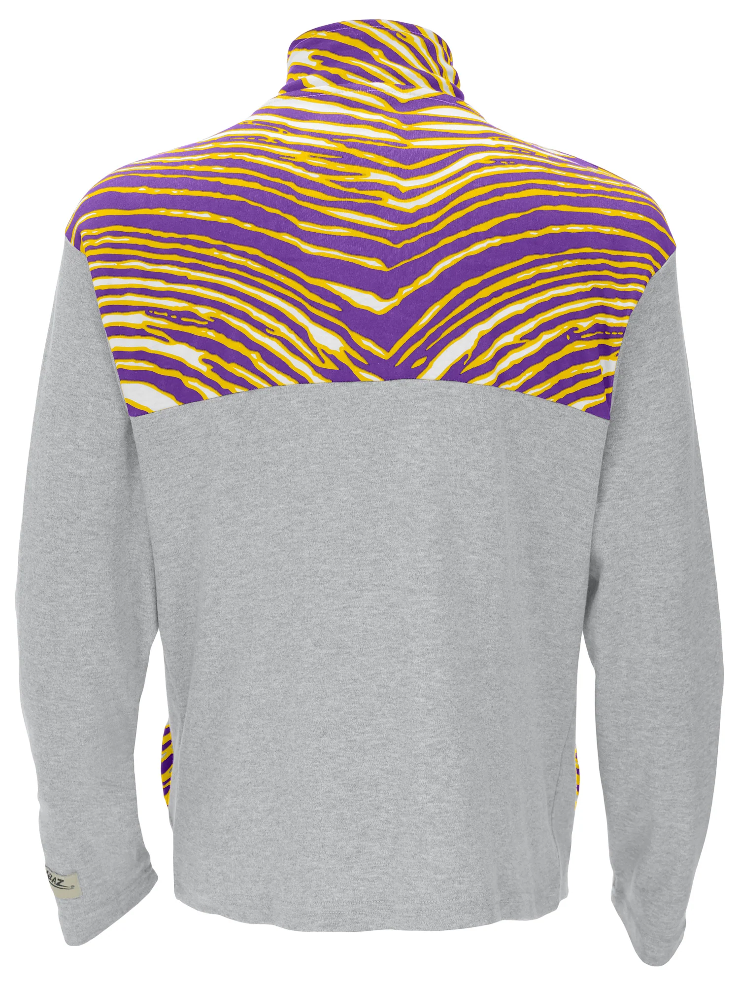 Zubaz NFL Quarter Zip with 3 Color Zebra Yoke and Collar, MINNESOTA VIKINGS - Image 3