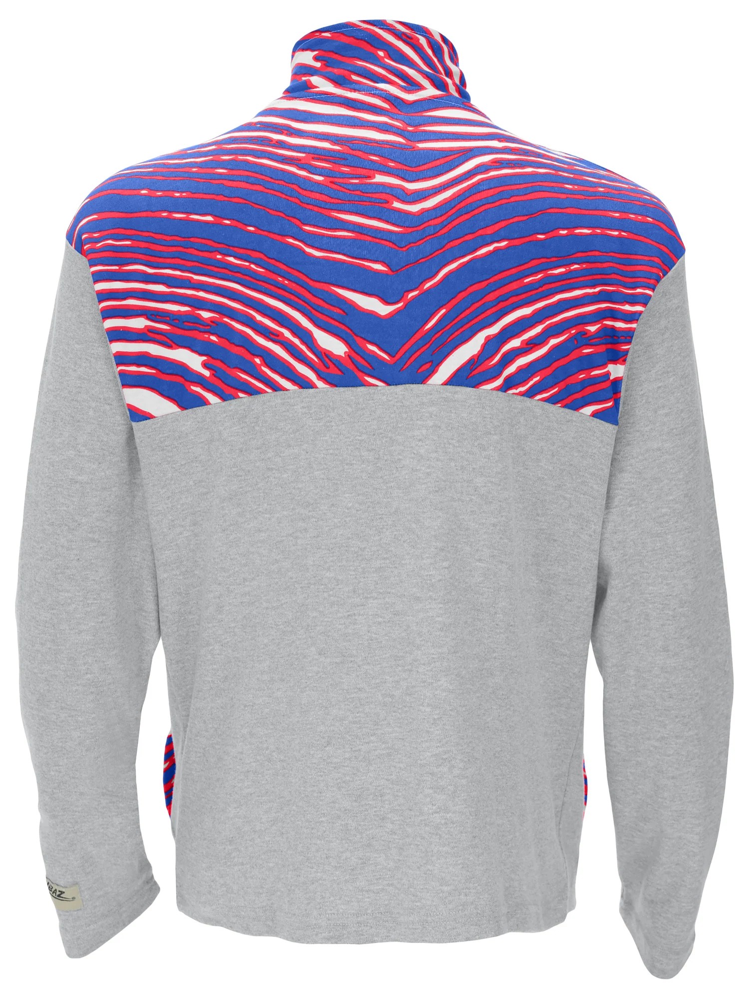 Zubaz NFL Quarter Zip with 3 Color Zebra Yoke and Collar, NEW YORK GIANTS - Image 3