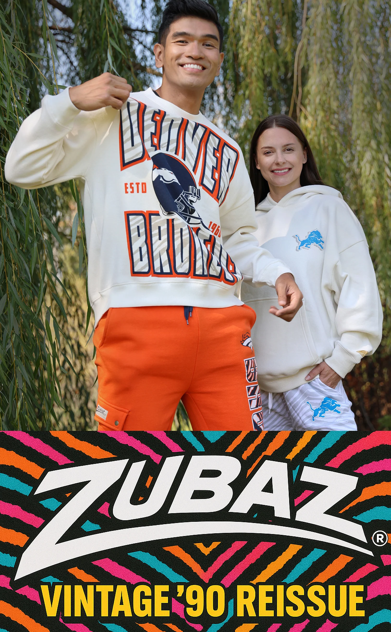 Zubaz NFL  UNISEX 90s Helmet Drop Shoulder Hoodies-Off White, LOS ANGELES RAMS - Image 13