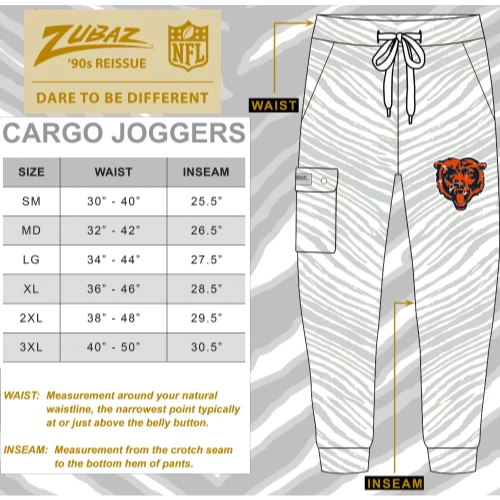 Zubaz NFL UNISEX 90s Team Cargo Joggers - Zebra 2 Color, ATLANTA FALCONS - Image 7