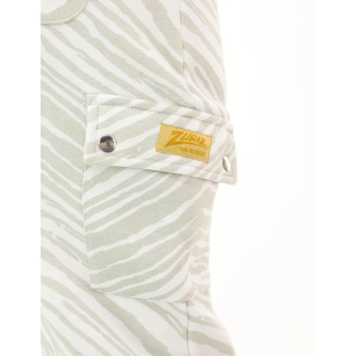Zubaz NFL  UNISEX 90s Team Cargo Joggers - Zebra 2 Color, CLEVELAND BROWNS - Image 6