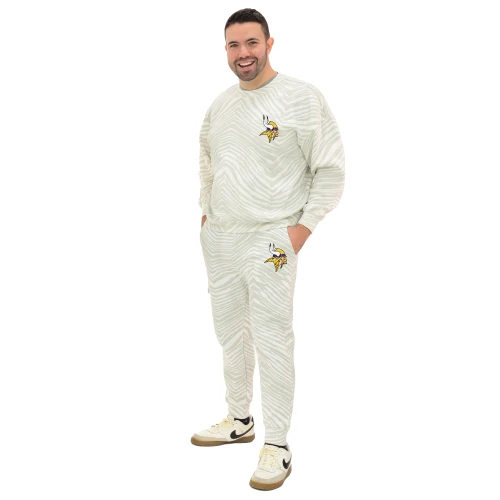 Zubaz NFL UNISEX 90s Team Cargo Joggers - Zebra 2 Color, MINNESOTA VIKINGS - Image 3