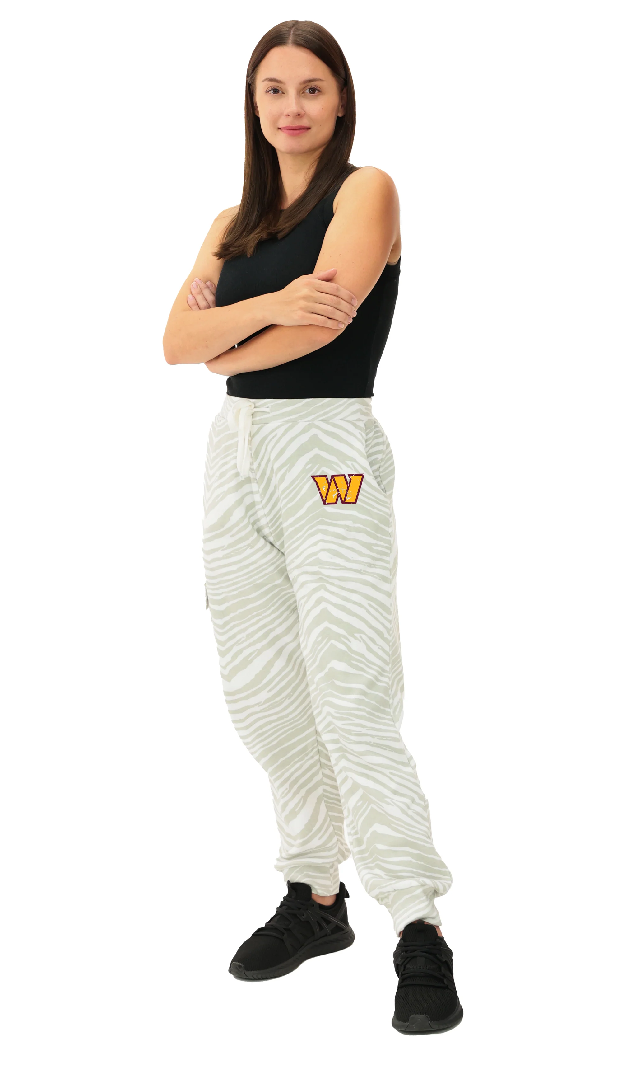 Zubaz NFL UNISEX 90s Team Cargo Joggers - Zebra 2 Color, WASHINGTON COMMANDERS - Image 43