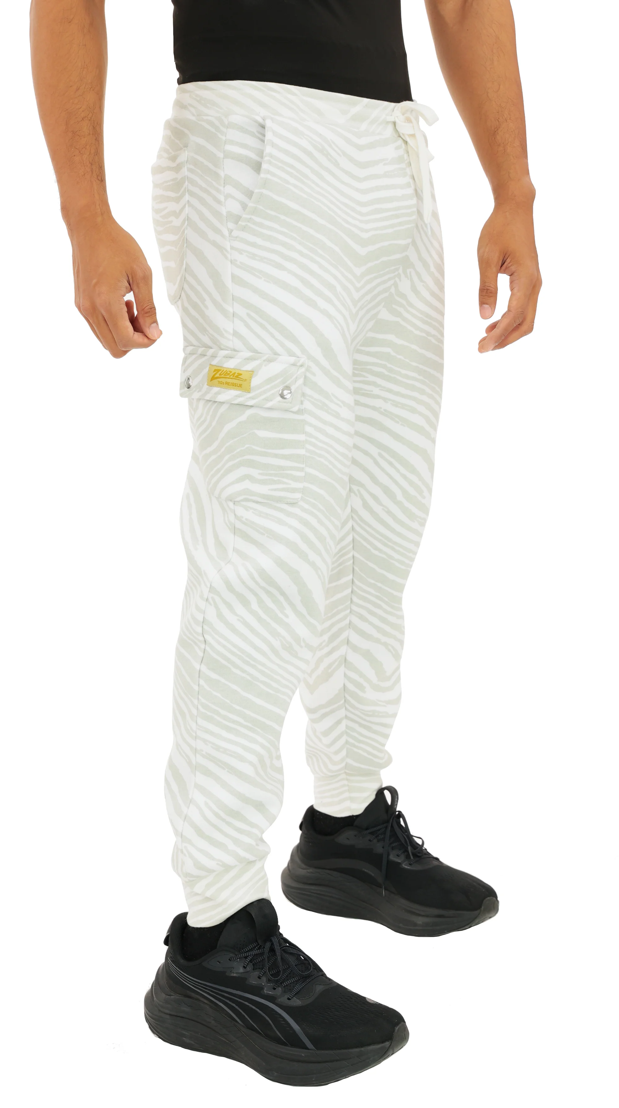 Zubaz NFL UNISEX 90s Team Cargo Joggers - Zebra 2 Color, WASHINGTON COMMANDERS - Image 44