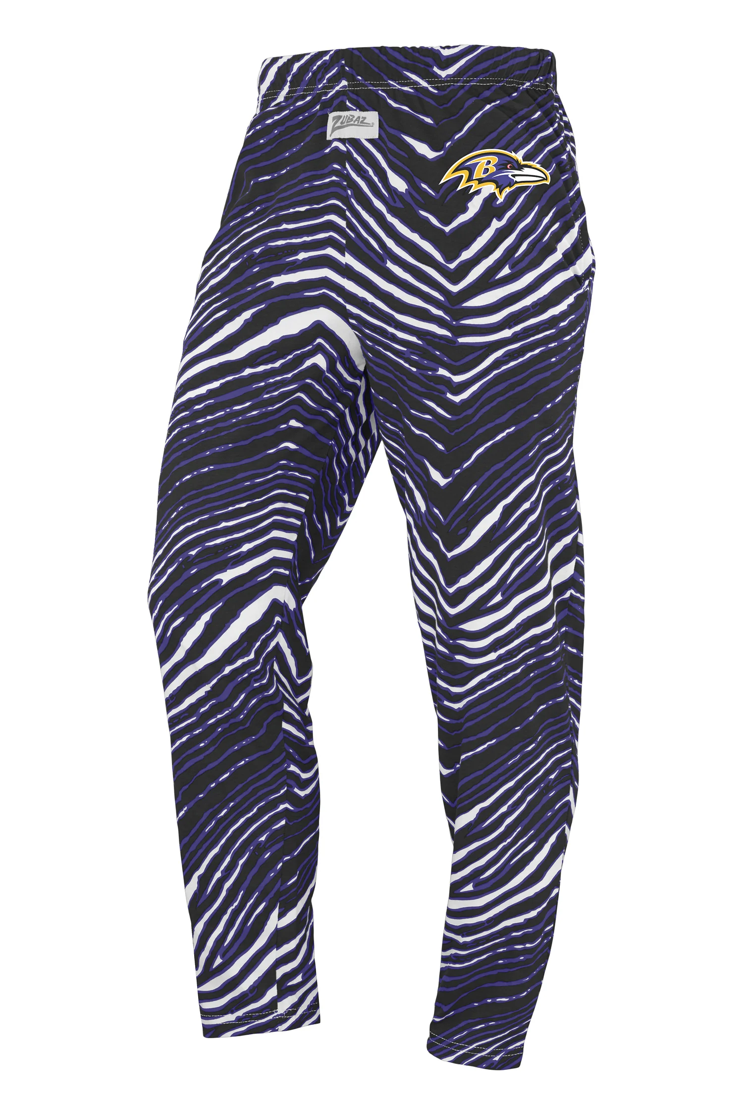 Zubaz NFL  UNISEX Z88 3 Color Zebra Direct Embroidered Logo Pants, BALTIMORE RAVENS - Image 7