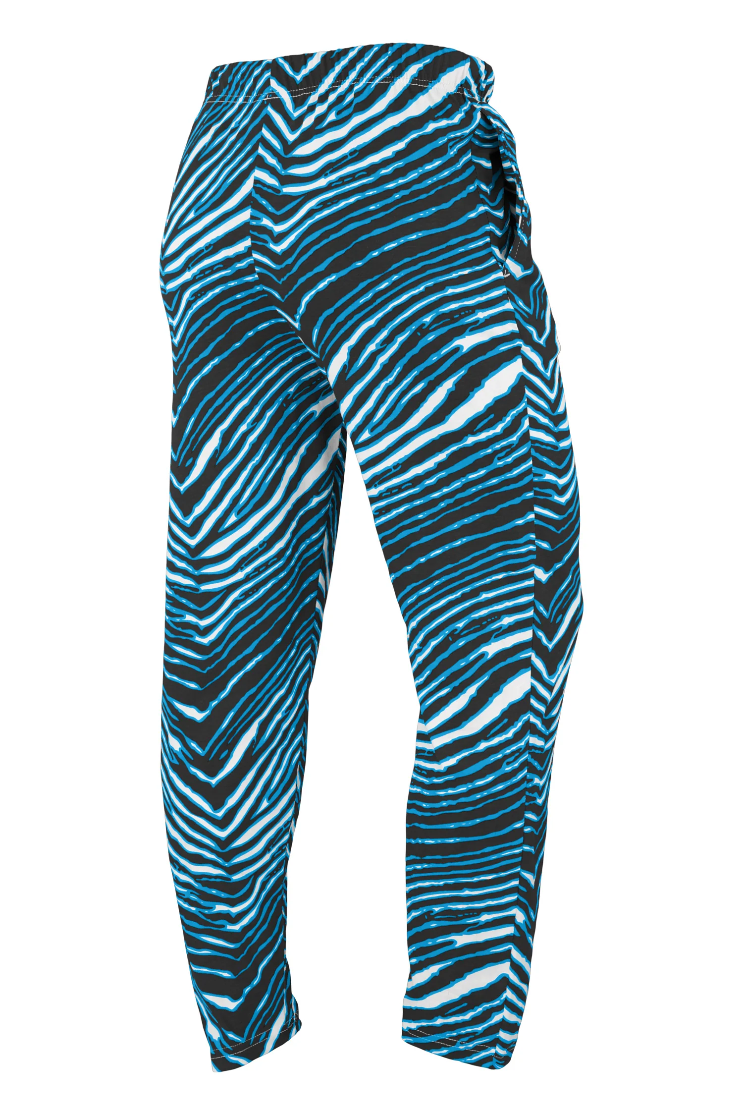 Zubaz NFL Adult Unisex Z88 Zebra Pants, Carolina Panthers For Men and Women - Image 2