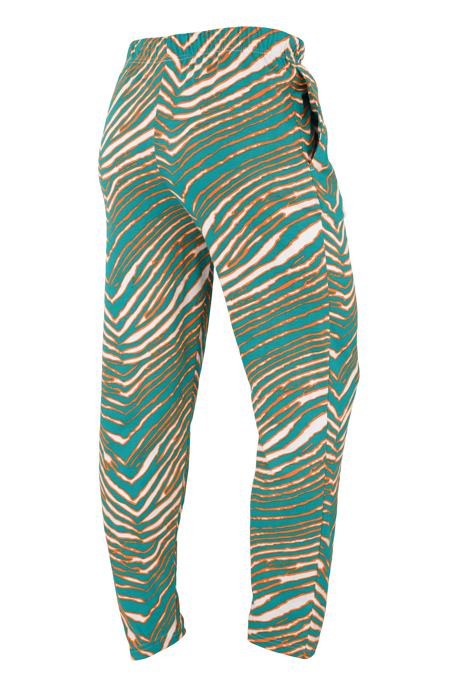 Zubaz NFL Adult Unisex Z88 Zebra Pants, Miami Dolphins For Men and Women - Image 2