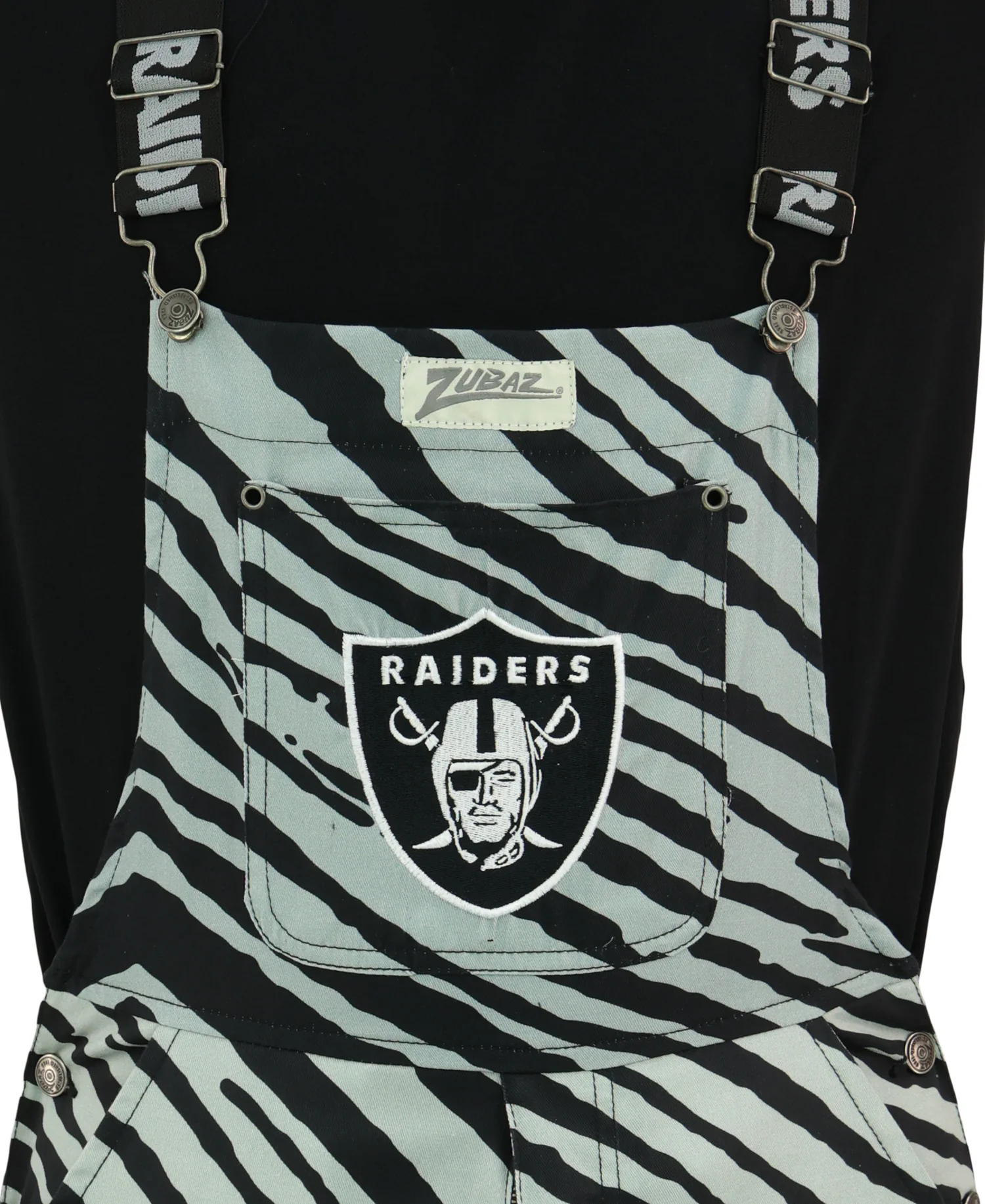 Zubaz NFL Unisex Zebra Lightweight Bib, Las Vegas Raiders - Image 3