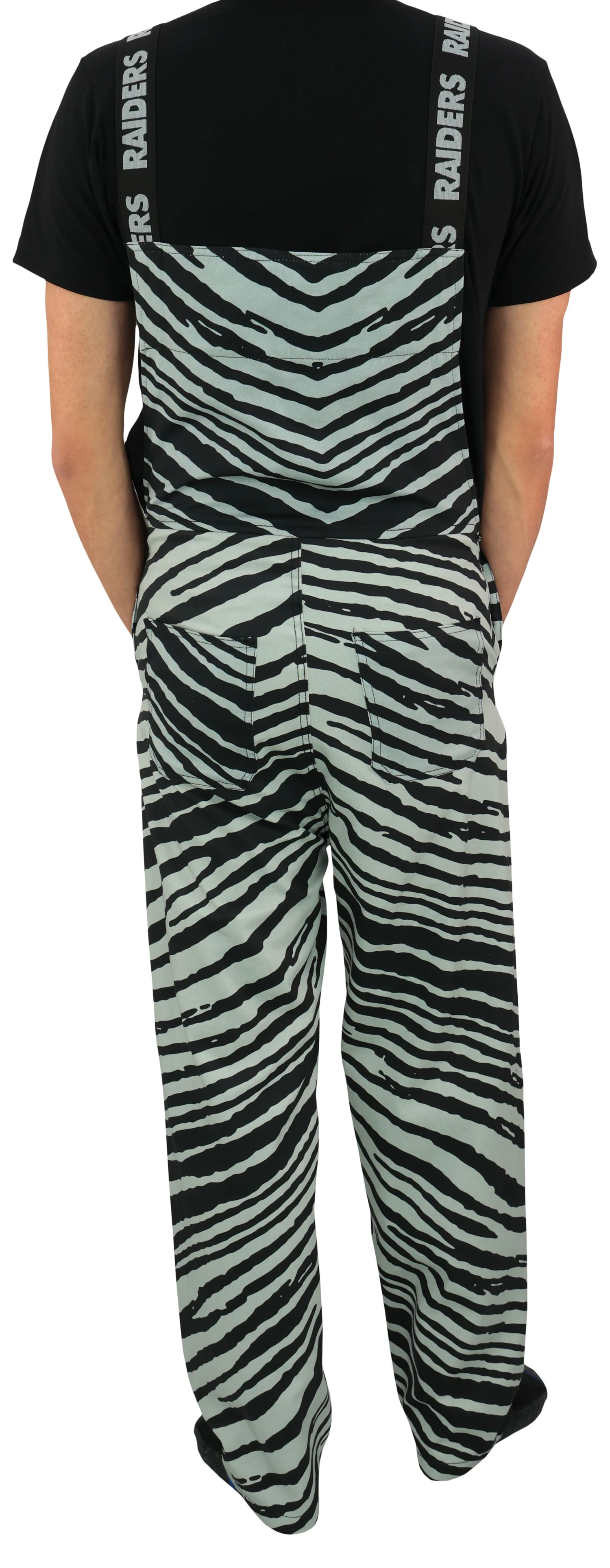 Zubaz NFL Unisex Zebra Lightweight Bib, Las Vegas Raiders - Image 4