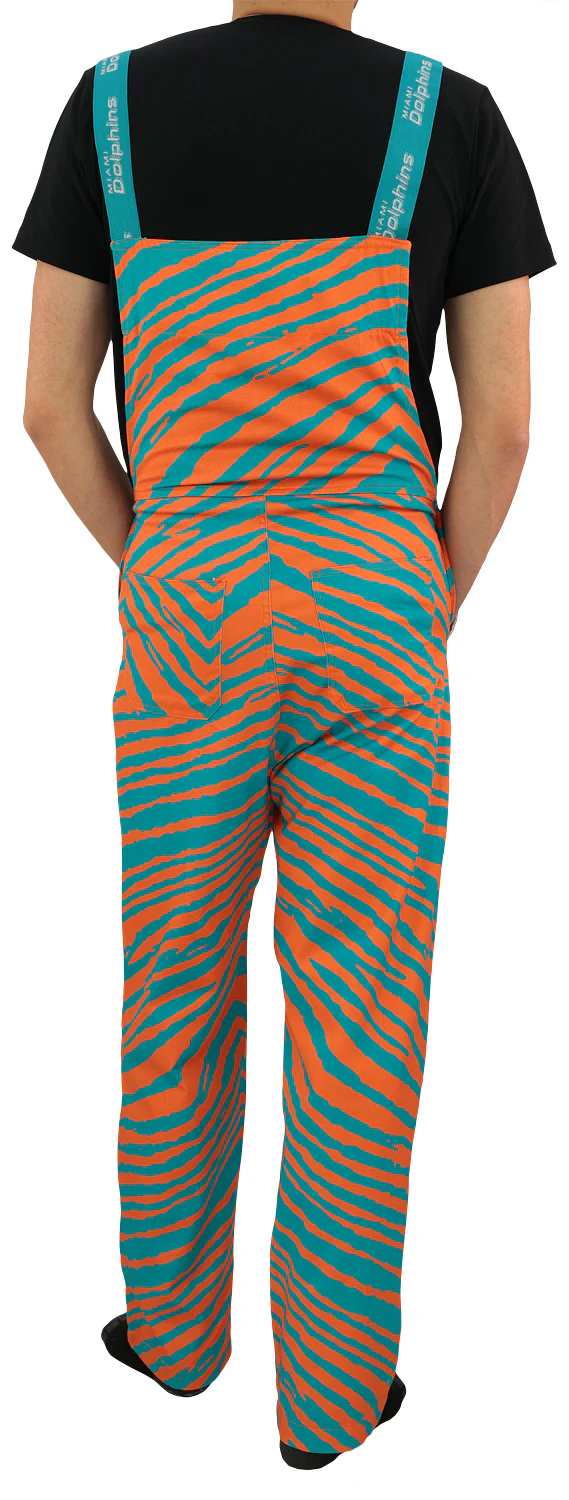 Zubaz NFL Unisex Zebra Lightweight Bib, Miami Dolphins - Image 4