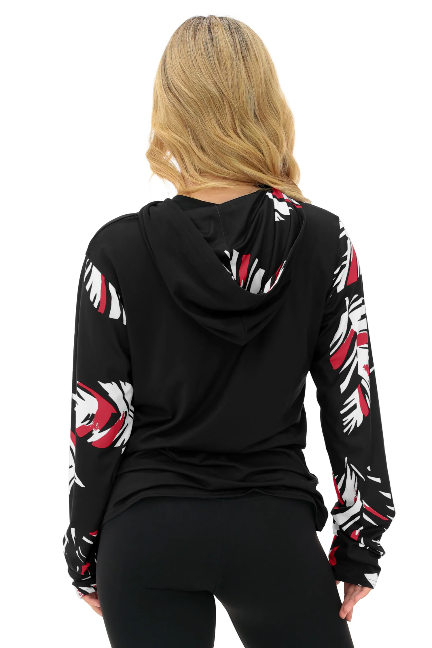 Zubaz NFL WOMEN Casual Script Leaf Accent Lightweight Hoodie, ATLANTA FALCONS - Image 41