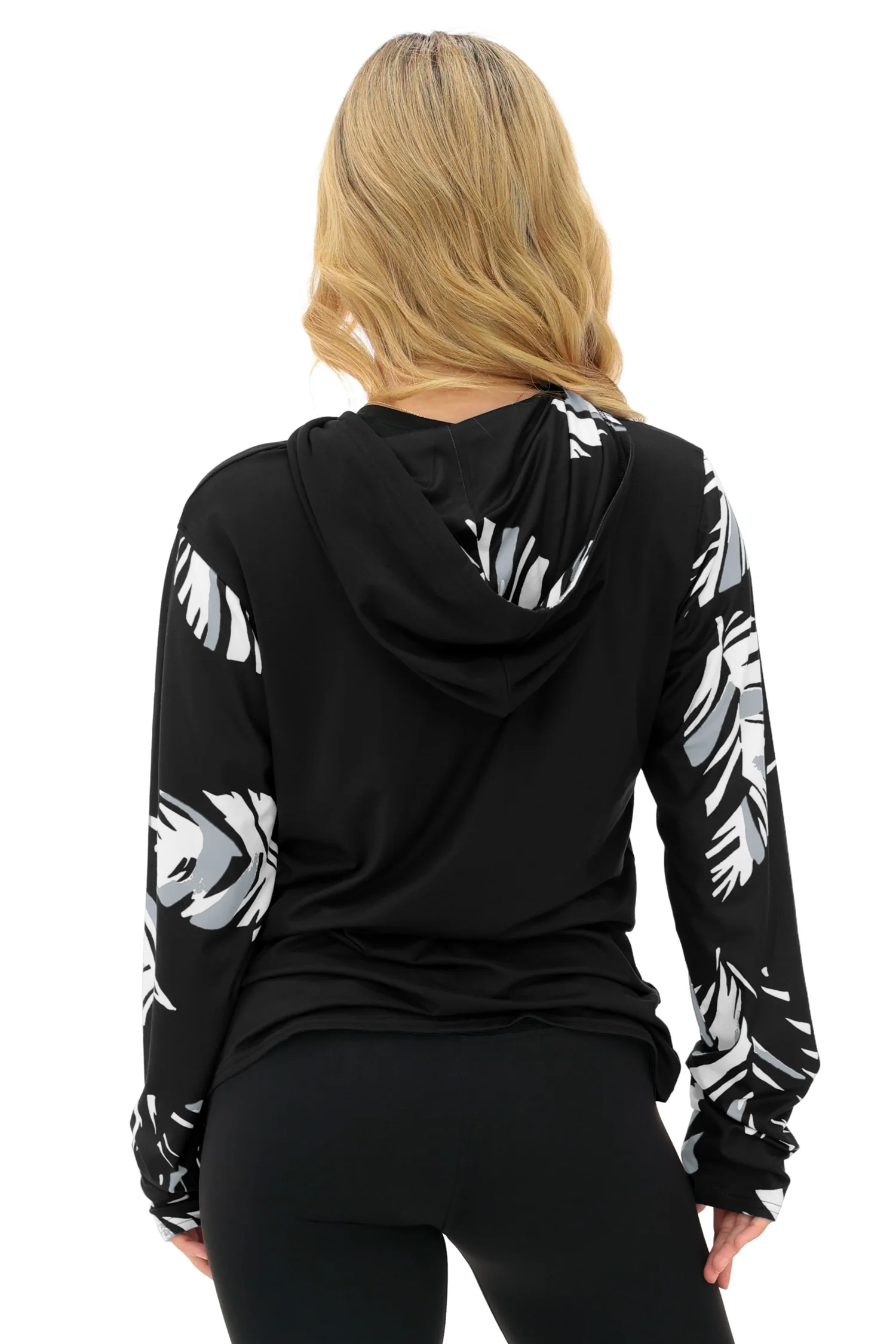 Zubaz NFL WOMEN Casual Script Leaf Accent Lightweight Hoodie, LAS VEGAS RAIDERS - Image 5