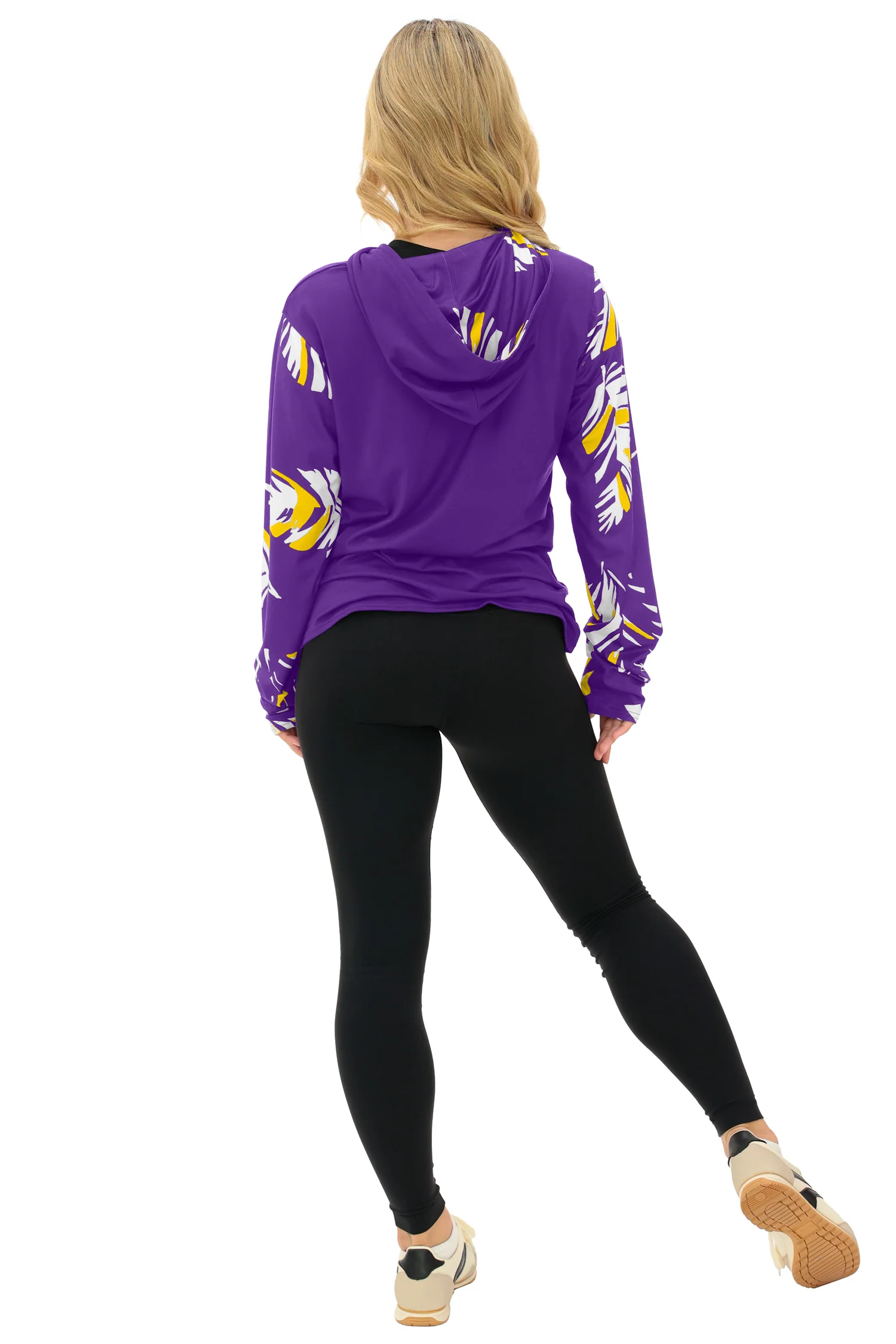 Zubaz NFL  WOMEN Casual Script Leaf Accent Lightweight Hoodie, MINNESOTA VIKINGS - Image 28