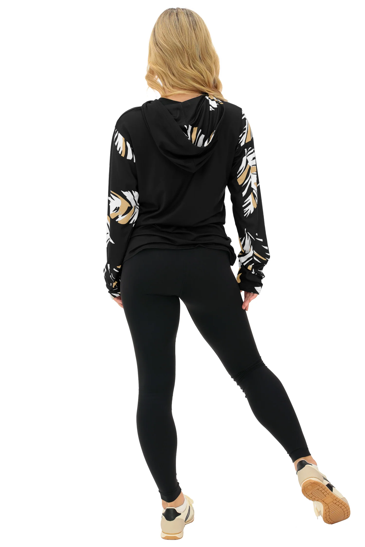 Zubaz NFL  WOMEN Casual Script Leaf Accent Lightweight Hoodie, NEW ORLEANS SAINTS - Image 4