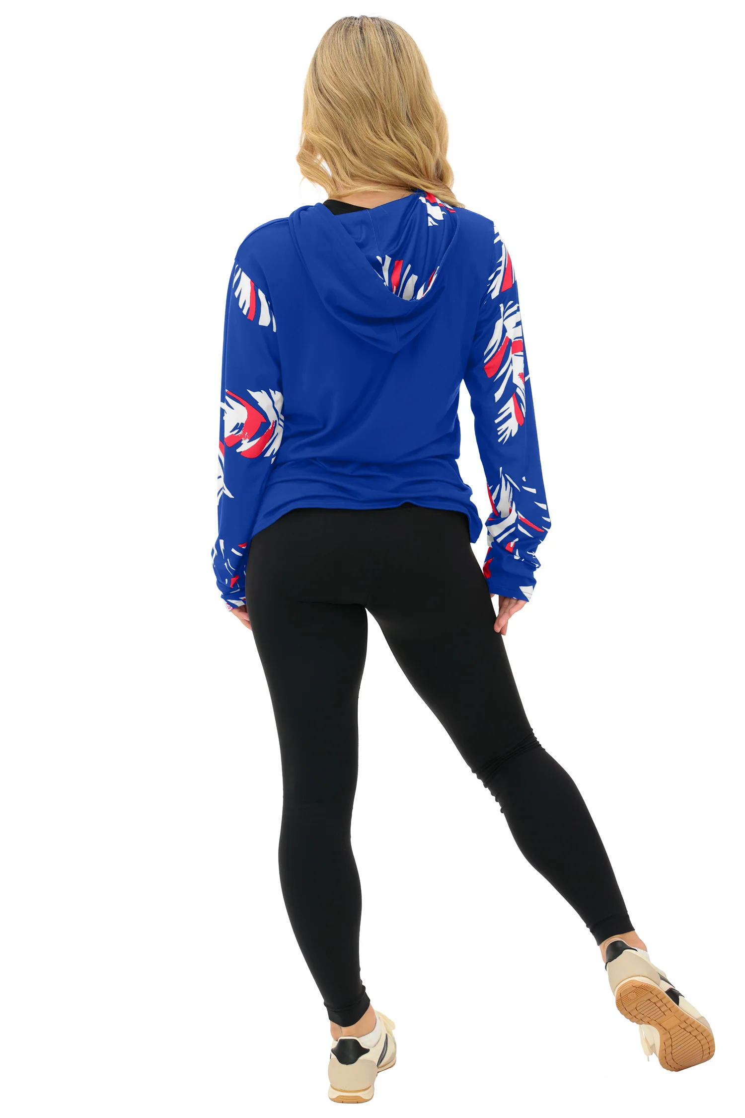 Zubaz NFL WOMEN Casual Script Leaf Accent Lightweight Hoodie, NEW YORK GIANTS - Image 16