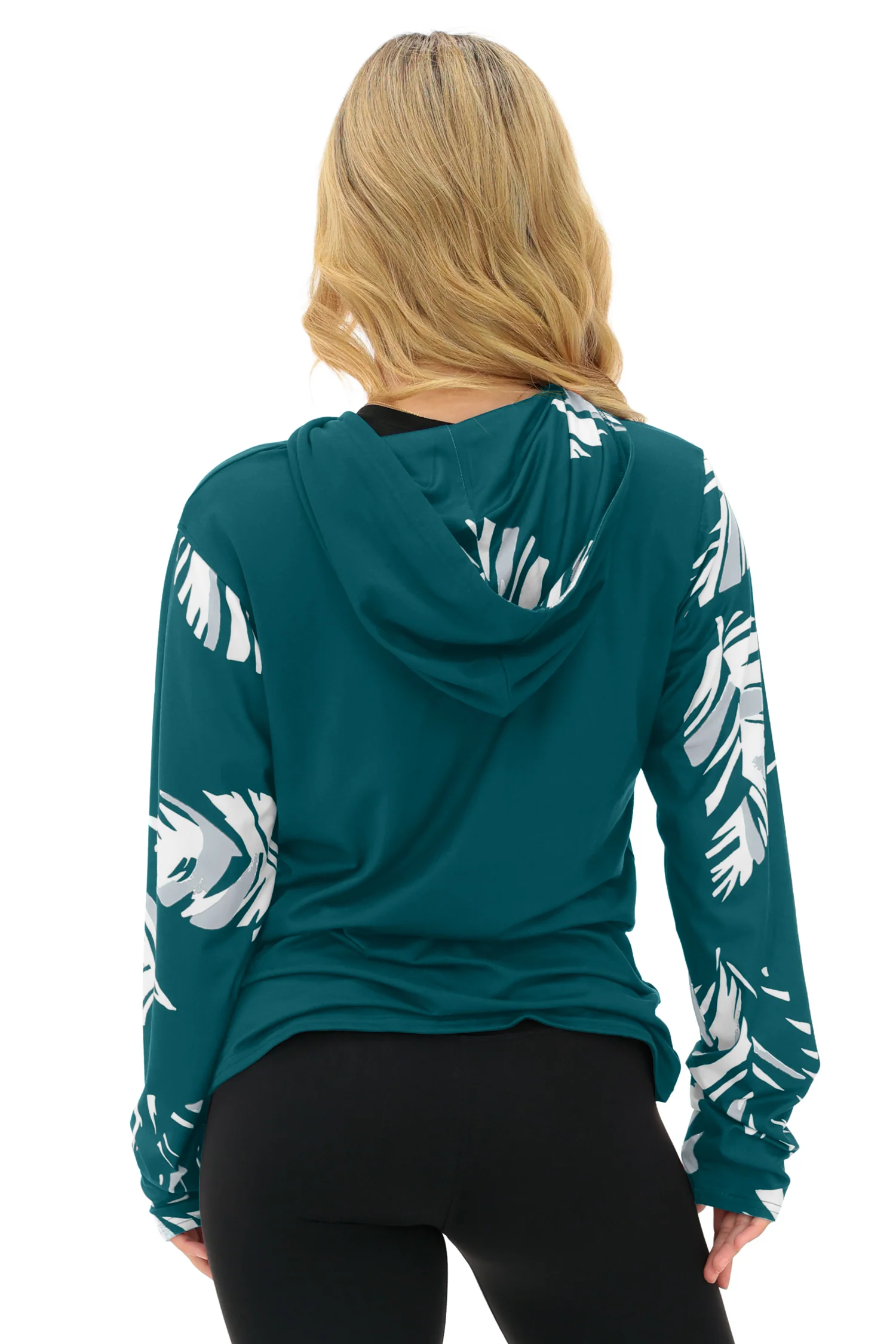 Zubaz NFL WOMEN Casual Script Leaf Accent Lightweight Hoodie, PHILADELPHIA EAGLES - Image 29