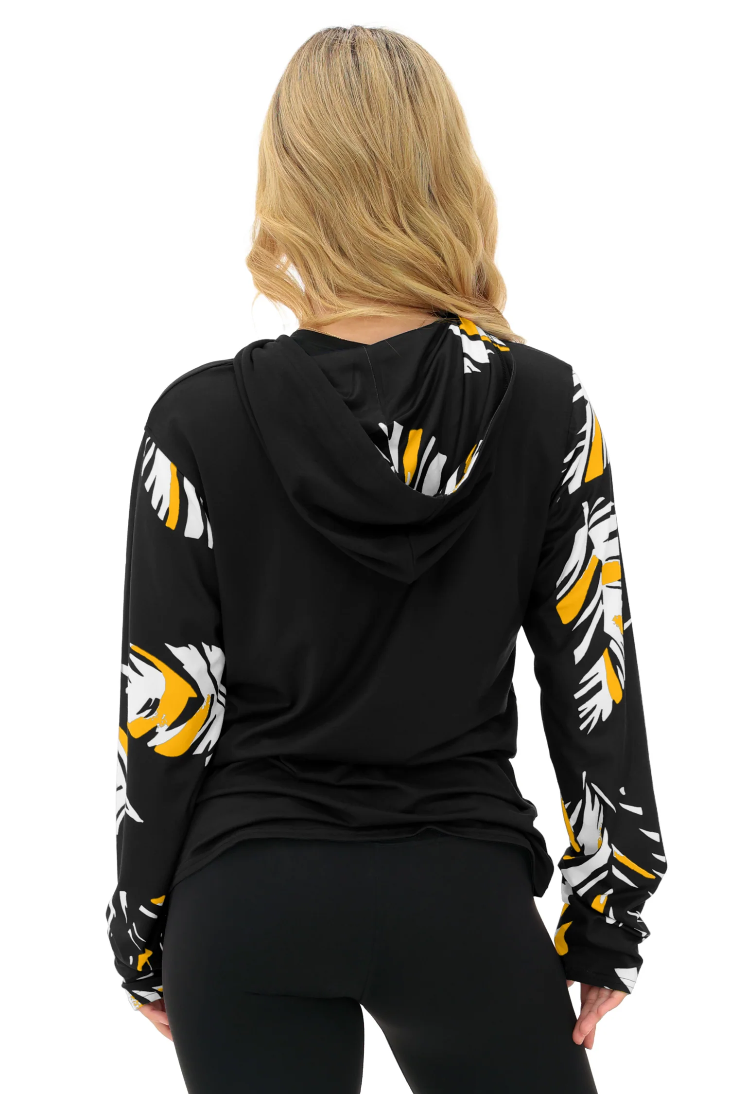 Zubaz NFL WOMEN Casual Script Leaf Accent Lightweight Hoodie, PITTSBURGH STEELERS - Image 29