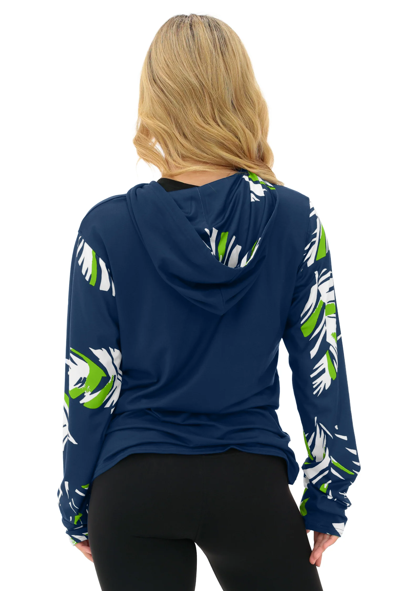 Zubaz NFL  WOMEN Casual Script Leaf Accent Lightweight Hoodie, SEATTLE SEAHAWKS - Image 41