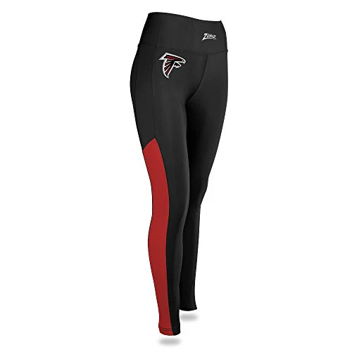 Zubaz NFL Women’s Atlanta Falcons Solid Color Team Logo Leggings - Image 2