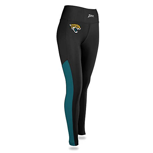 Zubaz NFL Women’s Jacksonville Jaguars Solid Color Team Logo Leggings - Image 6