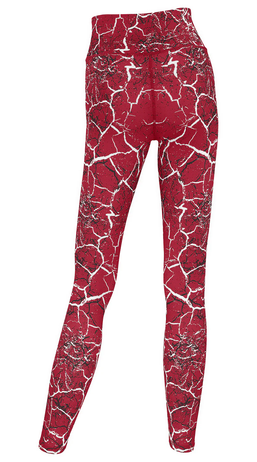 Zubaz NFL Women's 2 Pack Zebra 2 Color And Marble Leggings with Pimary Logo, Arizona Cardinals - Image 3