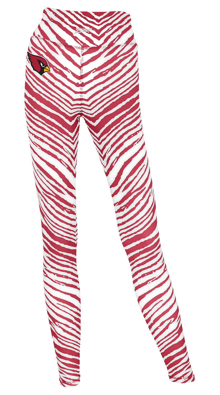 Zubaz NFL Women's 2 Pack Zebra 2 Color And Marble Leggings with Pimary Logo, Arizona Cardinals - Image 6