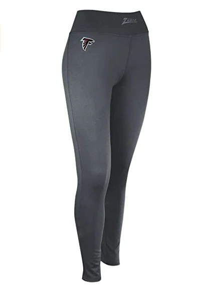 Zubaz NFL Women's Atlanta Falcons Solid Leggings, Charcoal - Image 4