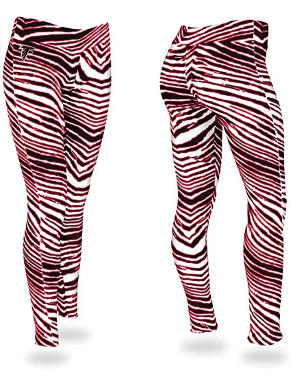 Zubaz NFL Women's Atlanta Falcons Zebra Print Legging Bottoms - Image 2