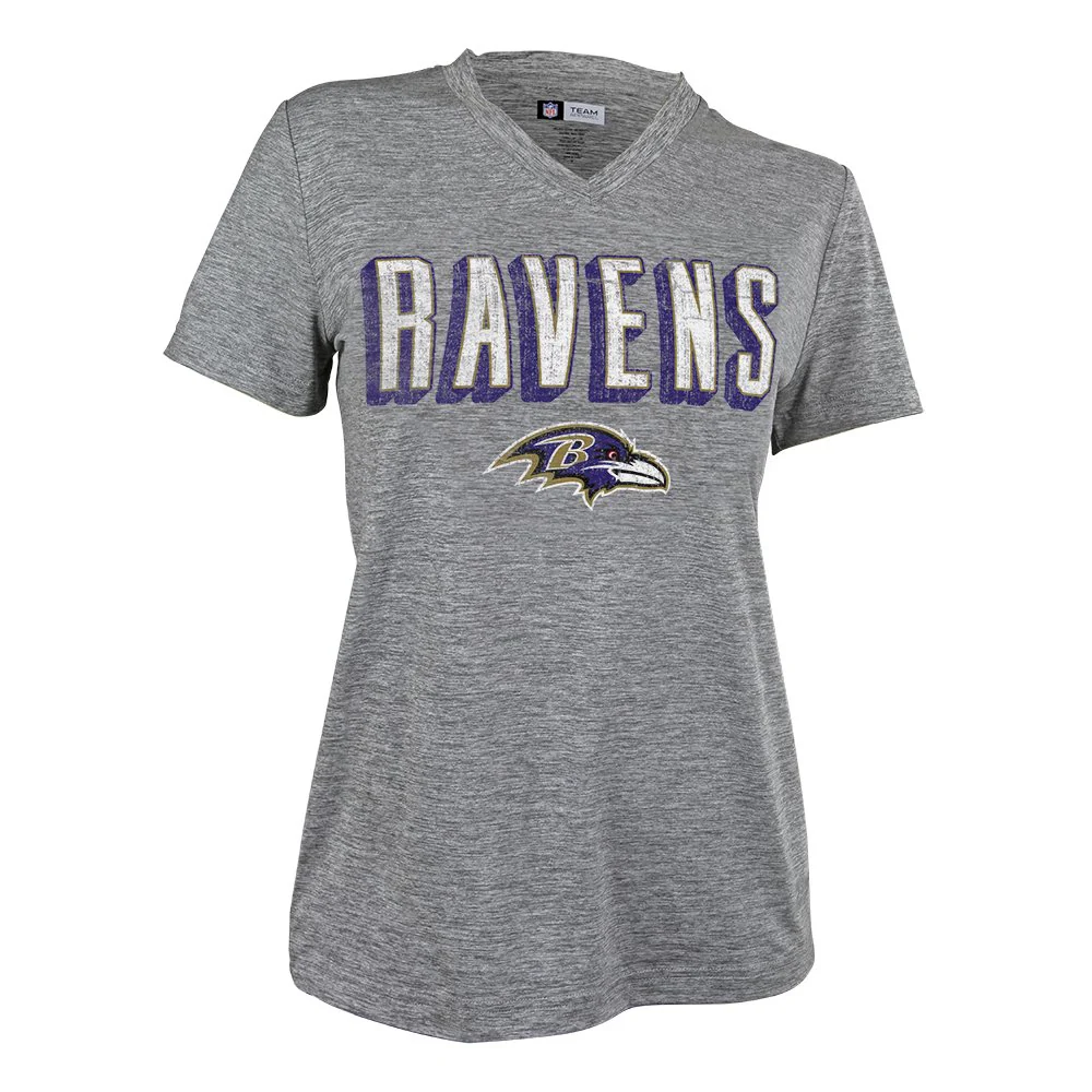 Zubaz NFL Women's Baltimore Ravens Retro Zebra V-Neck T-Shirt - Image 2