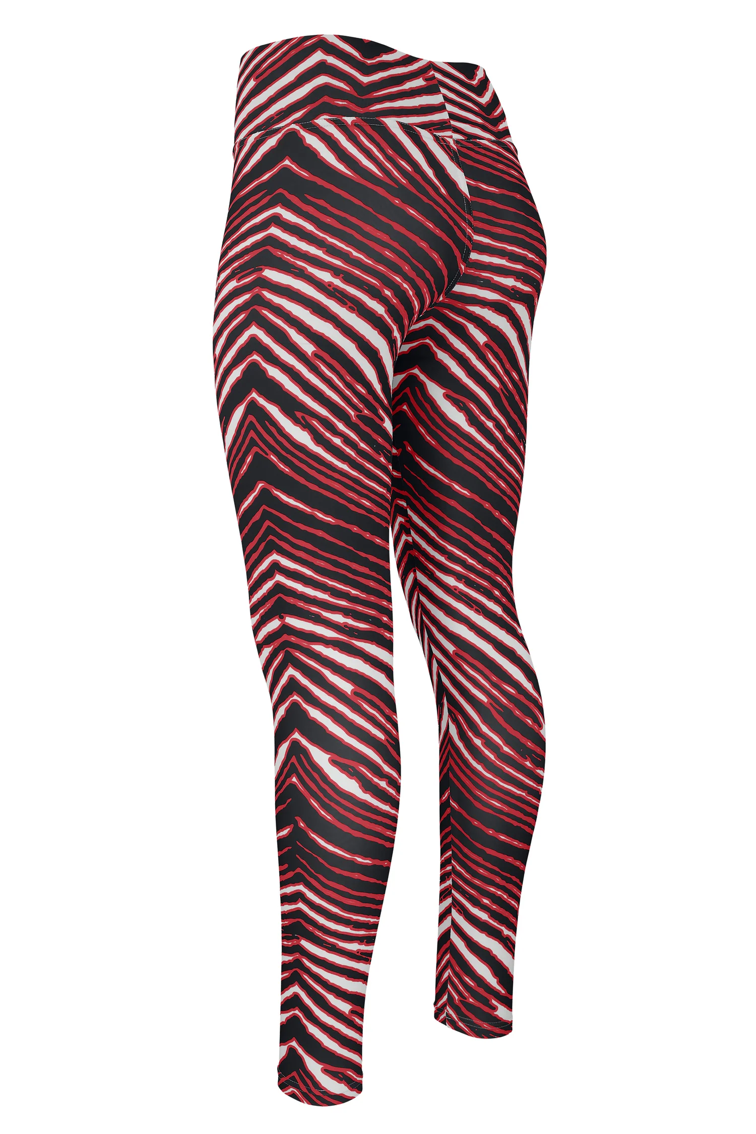 Zubaz NFL Women's Basic Zebra Print Legging, Atlanta Falcons - Image 2