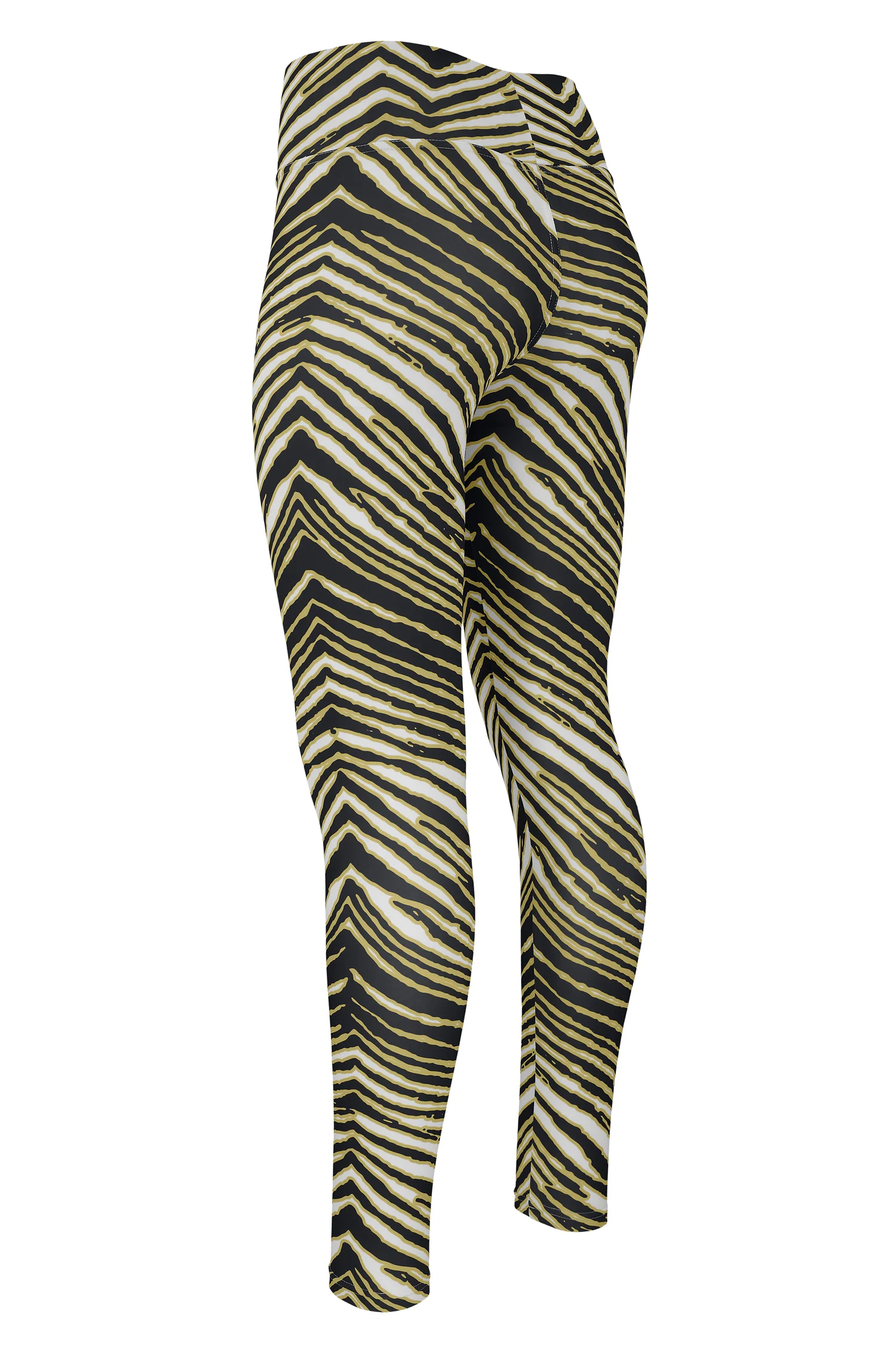 Zubaz NFL Women's Basic Zebra Print Legging, New Orleans Saints - Image 2
