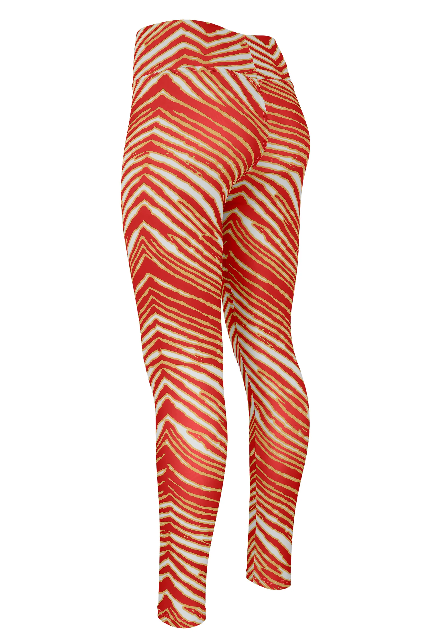 Zubaz NFL Women's Basic Zebra Print Legging, San Francisco 49ers - Image 2
