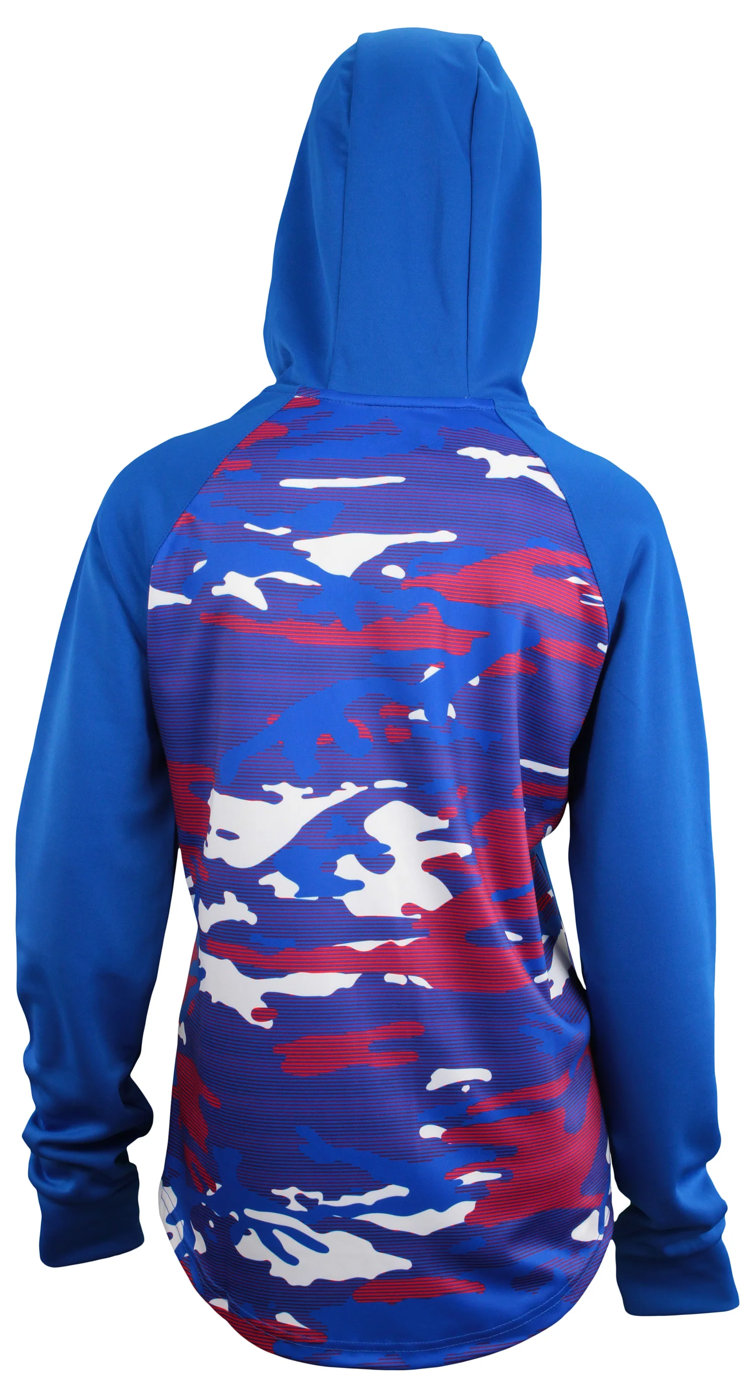 Zubaz NFL Women's Buffalo Bills Elevated Team Logo Camo Light Weight Hoodie - Image 2