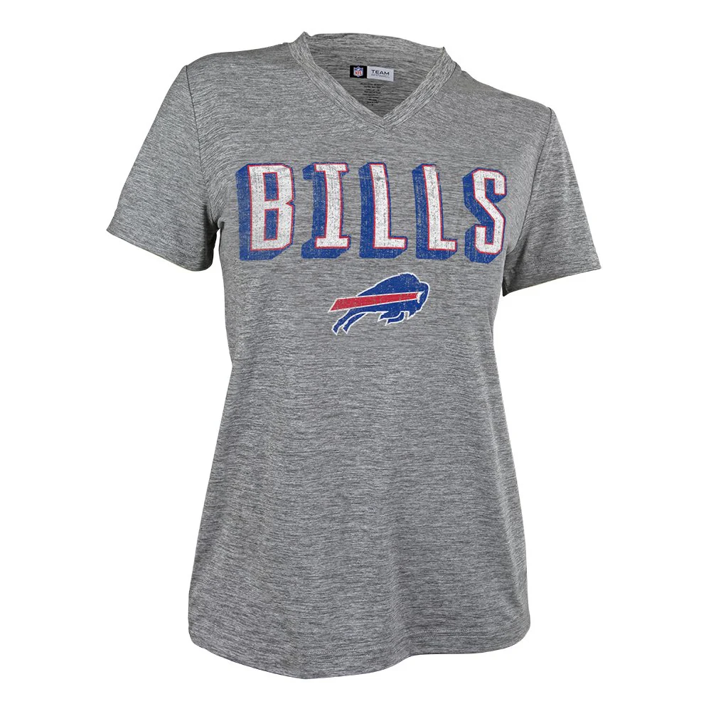 Zubaz NFL Women's Buffalo Bills Retro Zebra V-Neck T-Shirt - Image 3