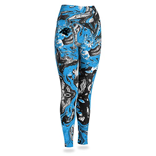 Zubaz NFL Women's Carolina Panthers Team Swirl Leggings - Image 4