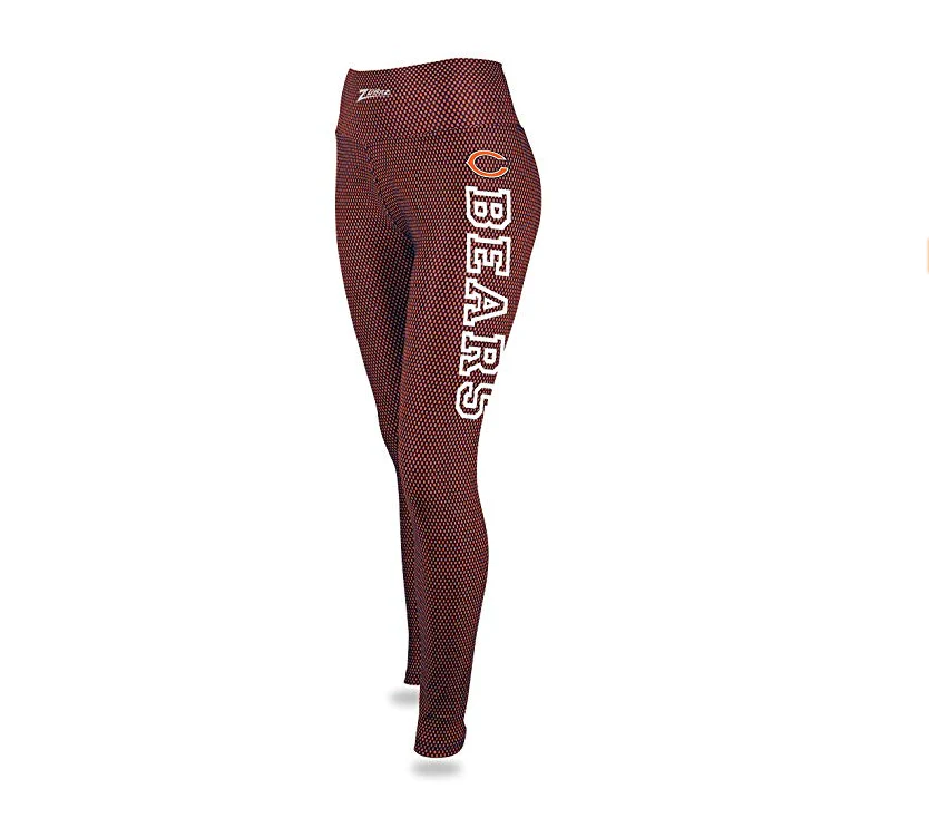Zubaz NFL Women's Chicago Bears Printed Faux Mesh Leggings - Image 6