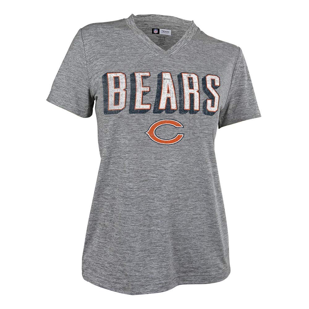 Zubaz NFL Women's Chicago Bears Retro Zebra V-Neck T-Shirt - Image 6