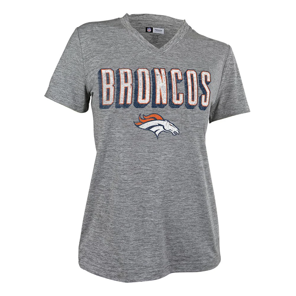 Zubaz NFL Women's Denver Broncos Retro Zebra V-Neck T-Shirt - Image 5