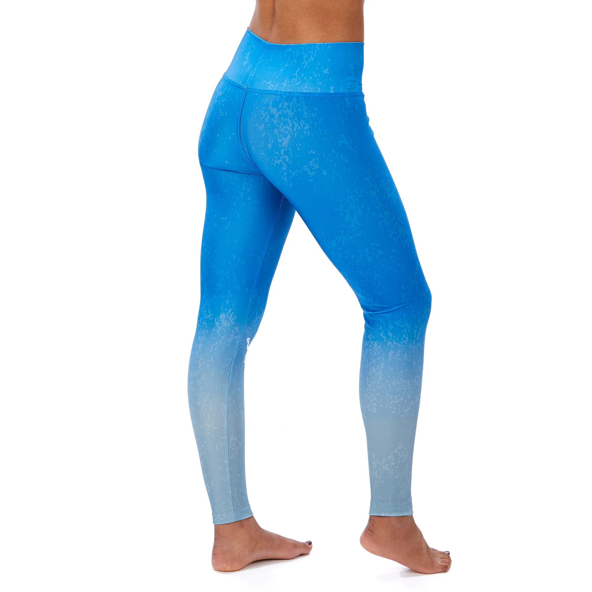 Zubaz NFL WOMENS DETROIT LIONS RSTRM BLUE/SILVER DISTRESSED GRADIENT LEGGING Extra Small - Image 3