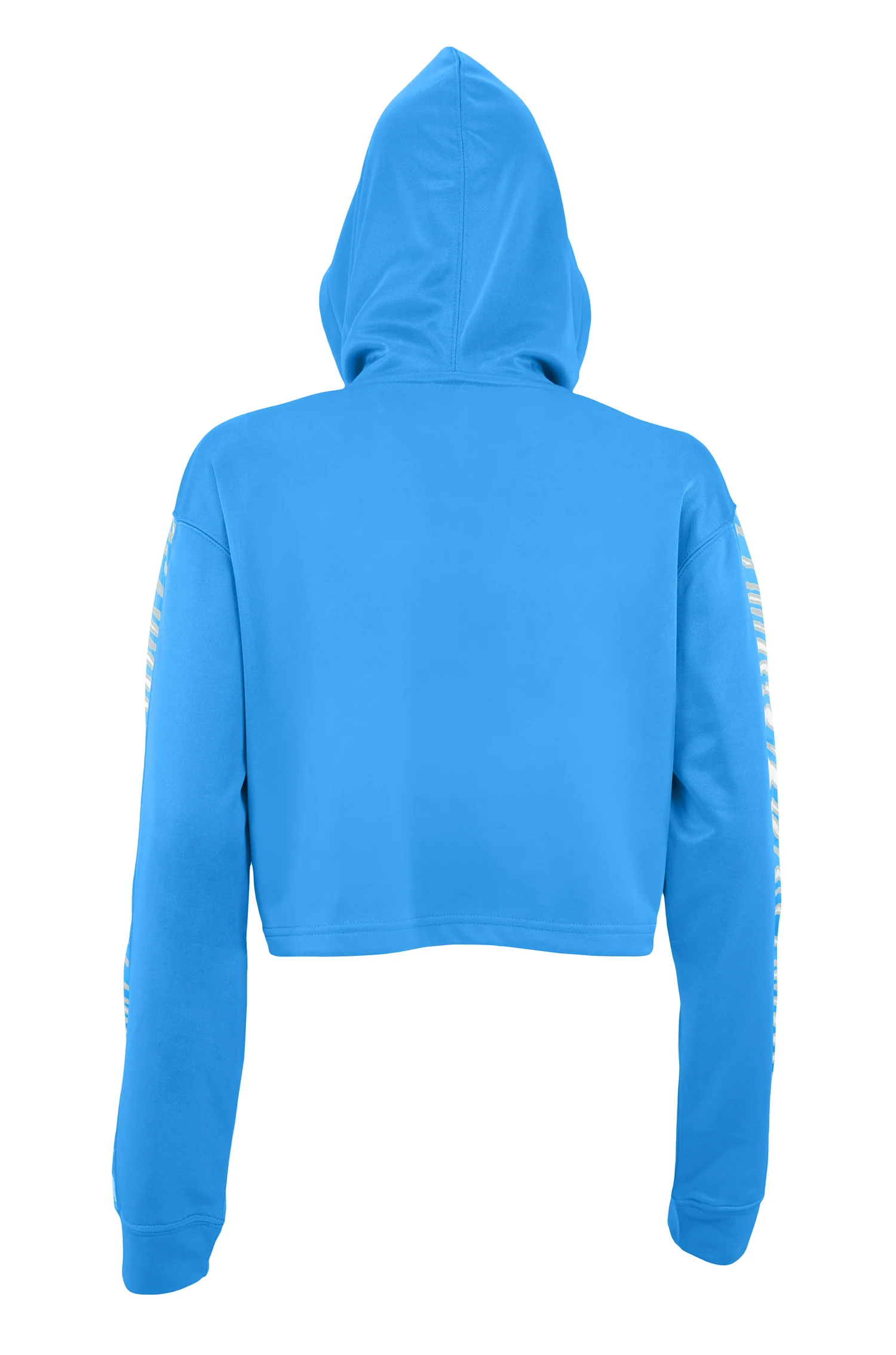 Zubaz NFL Women's Detroit Lions Zebra Team Logo Crop Top Hoodie - Image 2