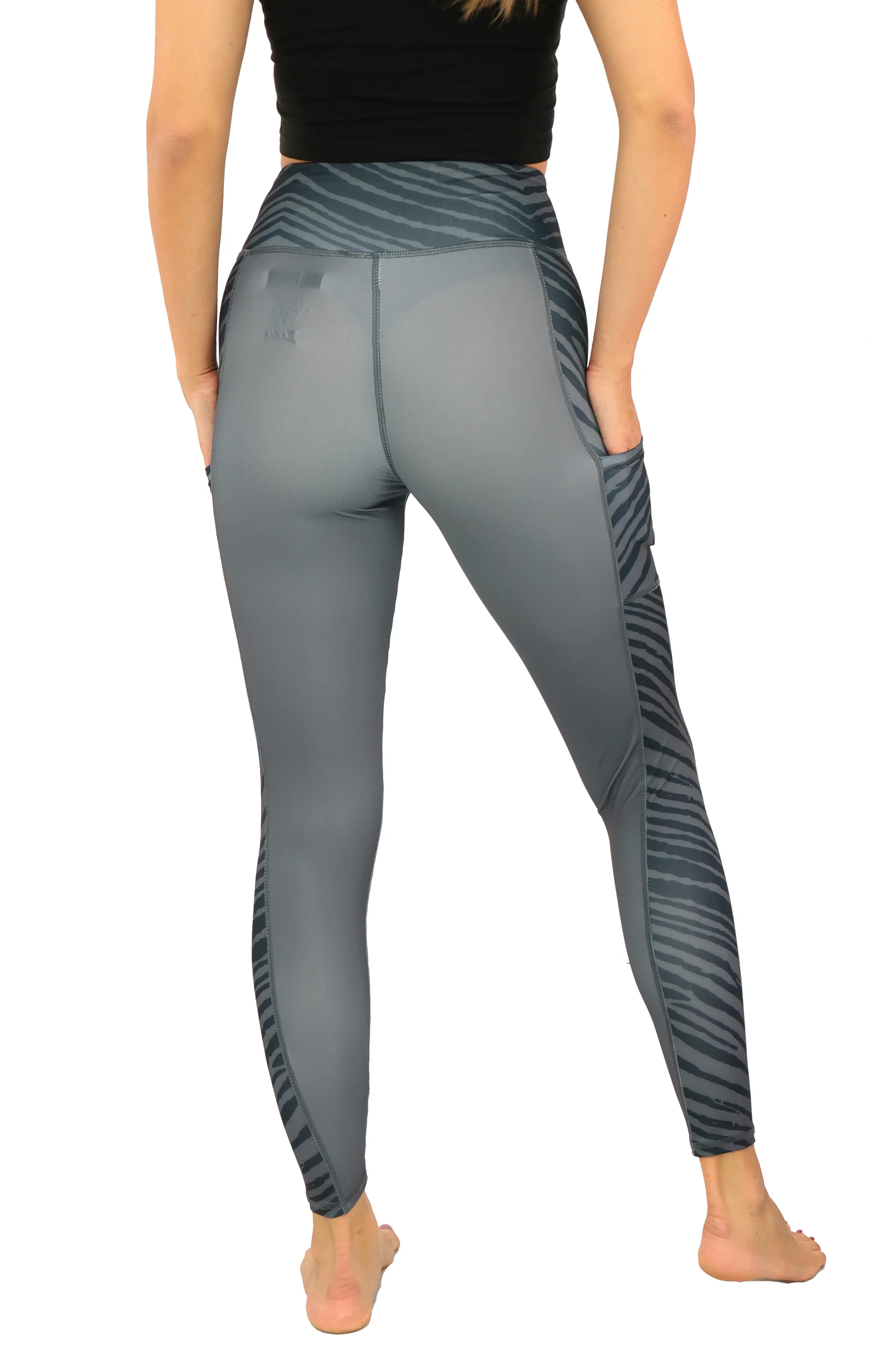 Zubaz NFL Women's Elevated Zebra Tonal Leggings, New Orleans Saints - Image 31