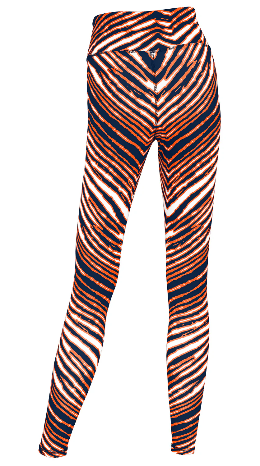 Zubaz NFL Women's 3 Color Zebra Leggings, Denver Broncos - Image 8