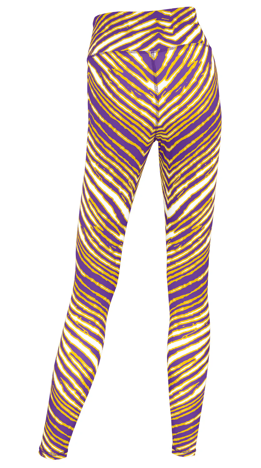 Zubaz NFL Women's 3 Color Zebra Leggings, Minnesota Vikings - Image 8