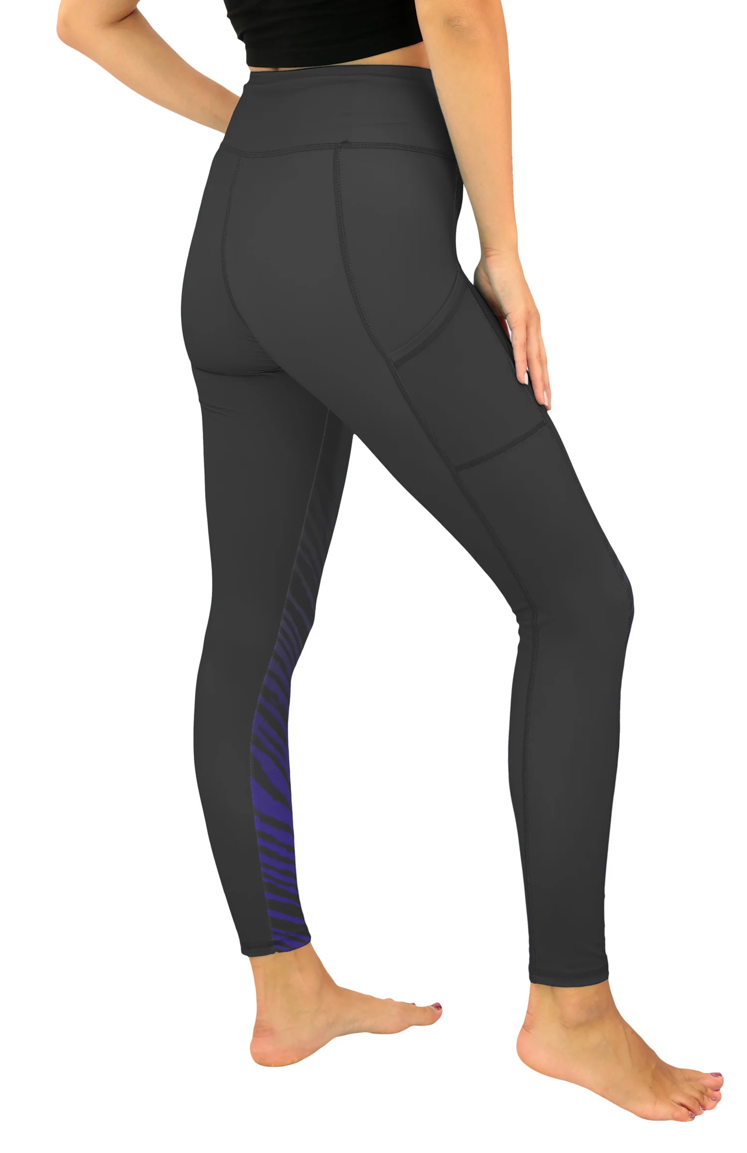 Zubaz NFL Women's Fade Primary Logo Leggings, Baltimore Ravens - Image 3