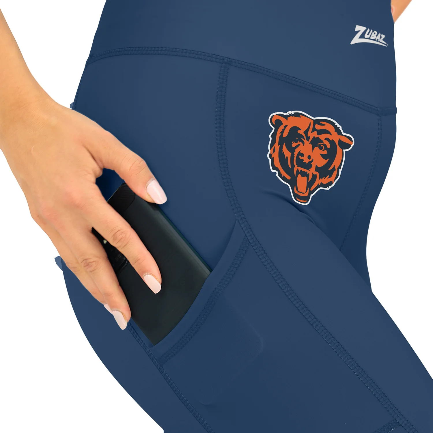Zubaz NFL Women's Fade Primary Logo Leggings, Chicago Bears - Image 4