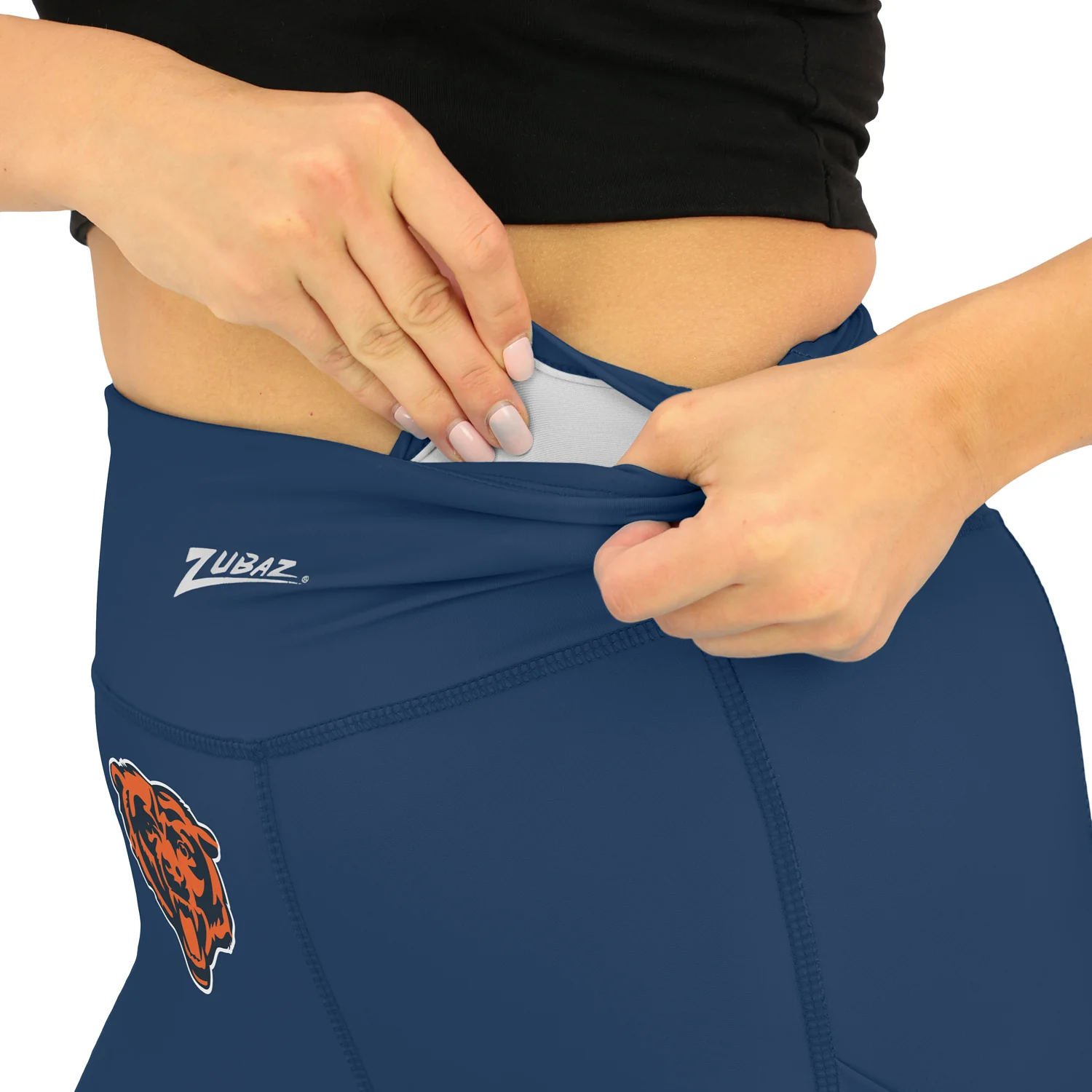 Zubaz NFL Women's Fade Primary Logo Leggings, Chicago Bears - Image 5