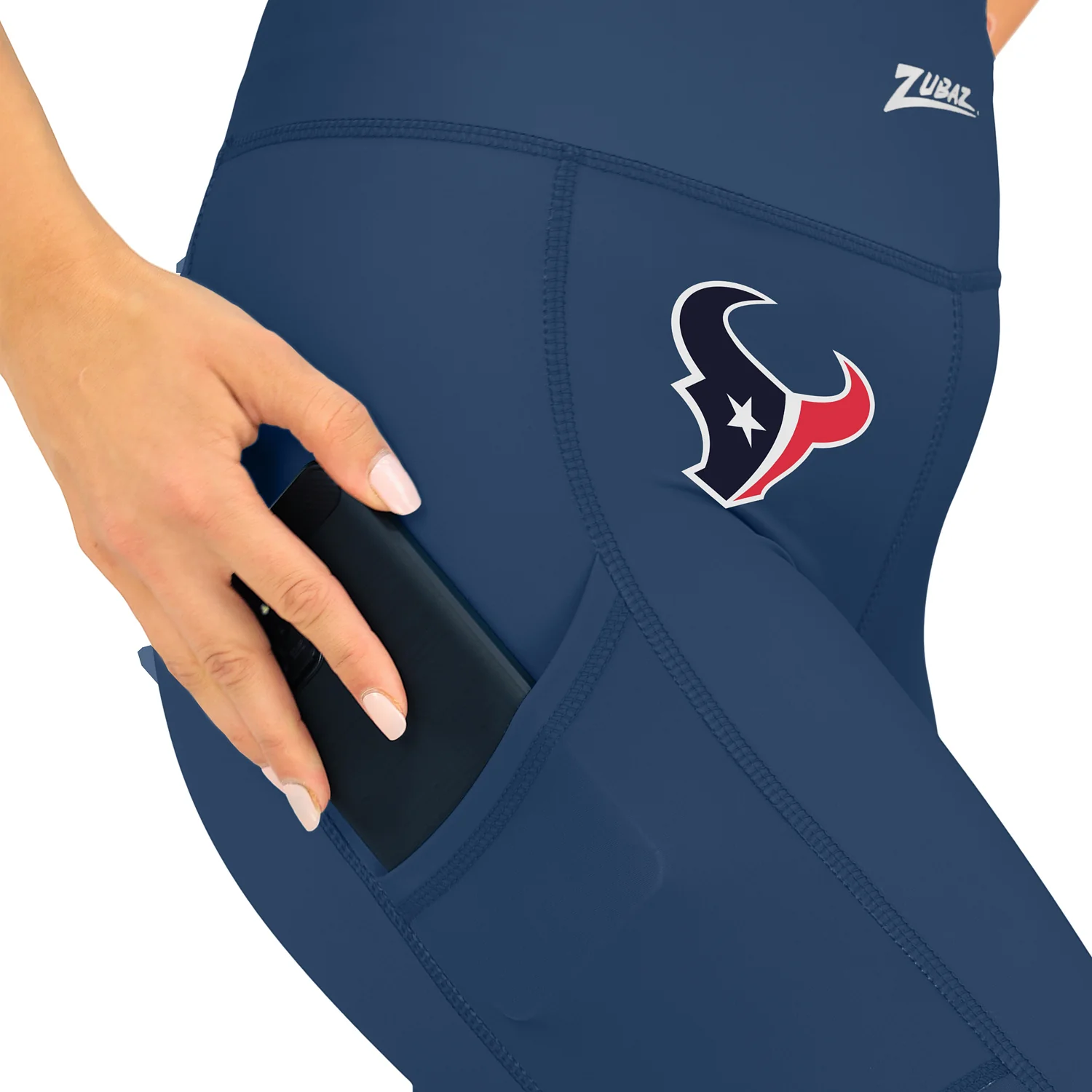 Zubaz NFL Women's Fade Primary Logo Leggings, Houston Texans - Image 4