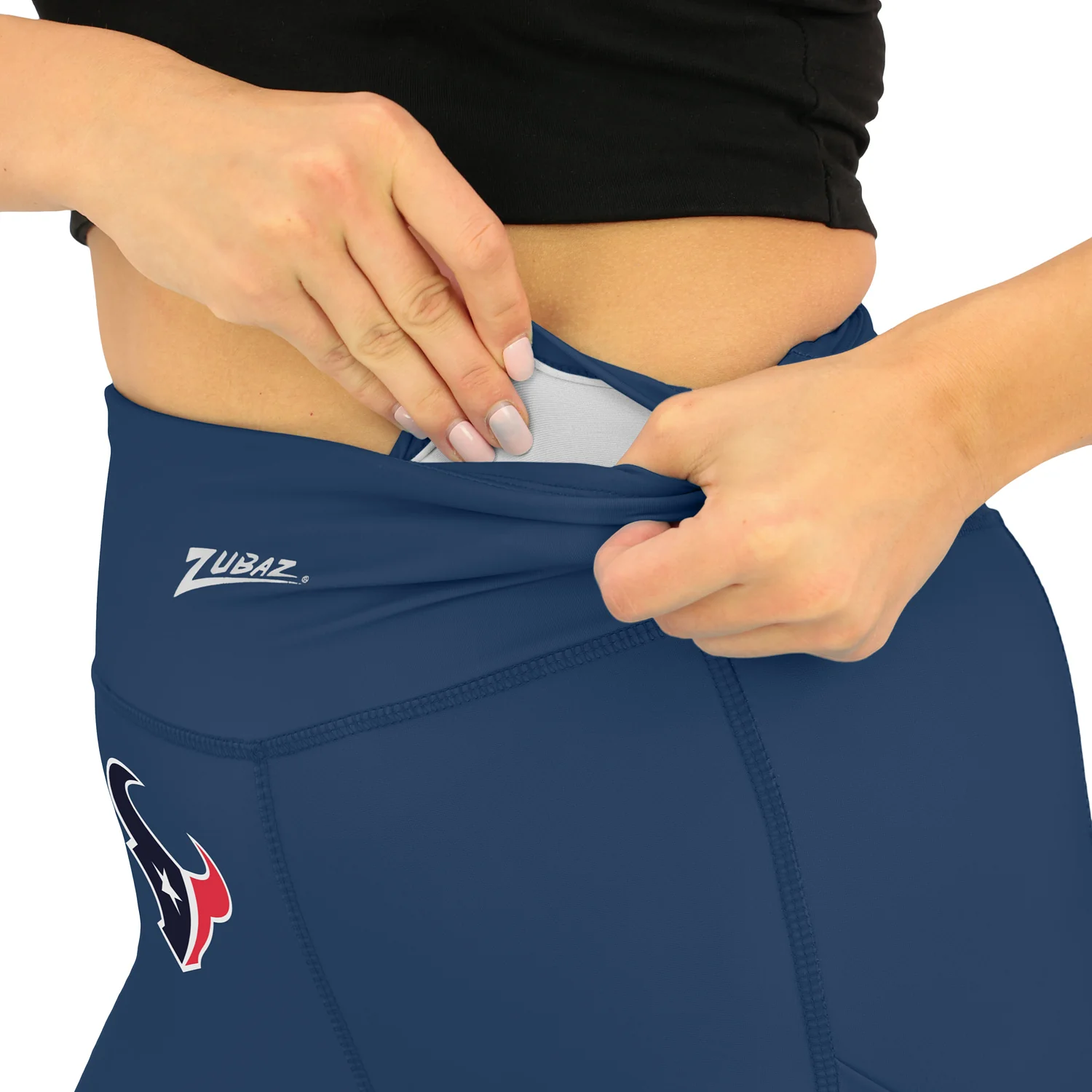 Zubaz NFL Women's Fade Primary Logo Leggings, Houston Texans - Image 5